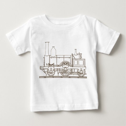 ヴィンテージの列車はTシャツをからかいます ベビーTシャツ (正面)
