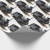 ヴィンテージの列車パターン ラッピングペーパー (角)