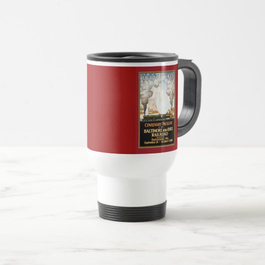 ヴィンテージの列車旅行ポスター芸術 トラベルマグ (正面右)