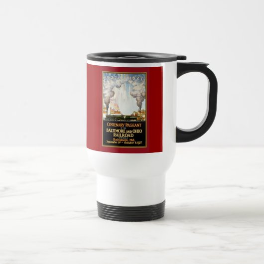 ヴィンテージの列車旅行ポスター芸術 トラベルマグ (右)