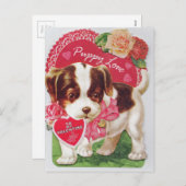 ヴィンテージの初恋は私のバレンタインです シーズンポストカード (正面/裏面)