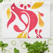 ヴィンテージの刺激を受けたな友情の鳥のふきん キッチンタオル (折り畳み)