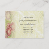 ヴィンテージの刺激を受けたな花柄 名刺 (裏面)