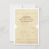 ヴィンテージの劇場チケットRSVPの応答カード 出欠カード (裏面)