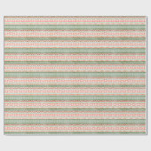 ヴィンテージの動揺してで赤い緑の種族のアステカなパターン ラッピングペーパー (フラット)