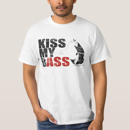 ヴィンテージの動揺してなキス私の低音のTシャツ Tシャツ (正面)