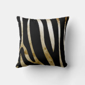 ヴィンテージの動揺してなシマウマのプリントのカスタムの枕 クッション (裏面)