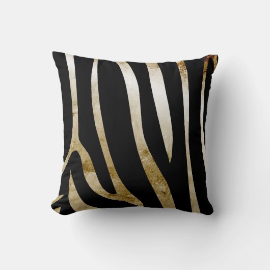 ヴィンテージの動揺してなシマウマのプリントのカスタムの枕 クッション (正面)