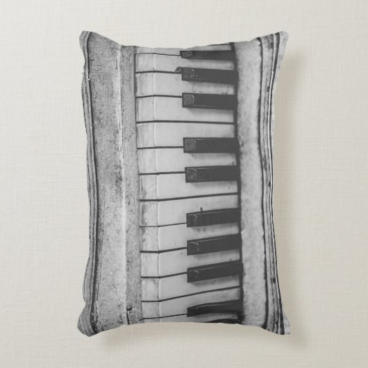 ヴィンテージの動揺してなピアノキーボードの枕 アクセントクッション (正面(垂直))