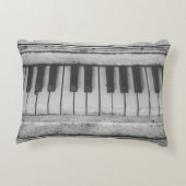 ヴィンテージの動揺してなピアノキーボードの枕 アクセントクッション (裏面)