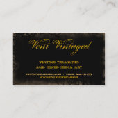 ヴィンテージの動揺してなライオン及びとげの名刺 名刺 (裏面)