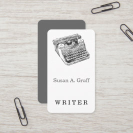 ヴィンテージの動揺してな下草のタイプライター 名刺