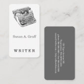 ヴィンテージの動揺してな下草のタイプライター 名刺 (正面/裏面)