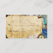 ヴィンテージの動揺してな世界旅行座席表 プレイスカード (裏面)