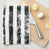 ヴィンテージの動揺してな米国旗 キッチンタオル (四つ折り)