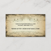 ヴィンテージの動揺してな花の名刺 名刺 (裏面)