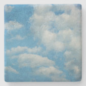 ヴィンテージの動揺してな雲の背景 ストーンコースター (正面)