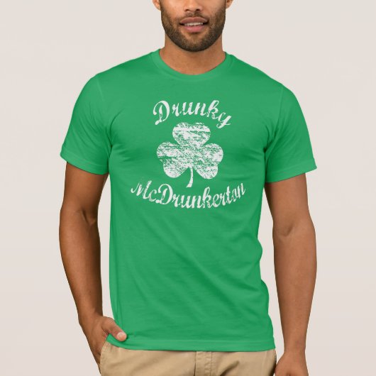 ヴィンテージの動揺してなDrunky McDrunkertonのTシャツ Tシャツ (正面)