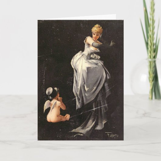 ヴィンテージの動機-くもの巣でつかまえられる-挨拶状 カード (正面)