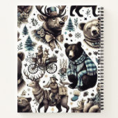 ヴィンテージの動物のパターン ノートブック (裏面)