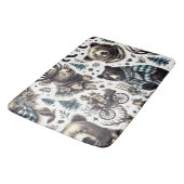 ヴィンテージの動物のパターン バスマット (アングル)