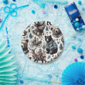 ヴィンテージの動物のパターン ペーパープレート (パーティー)