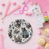 ヴィンテージの動物のパターン ペーパープレート (パーティー)