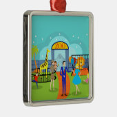 ヴィンテージの動物園のクリスマスのオーナメント メタルオーナメント (右)