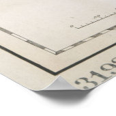 ヴィンテージの北と南アメリカの地図（1843年） ポスター (角)