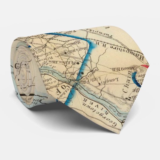 ヴィンテージの北のヴァージニアの内戦の地図(1862年) ネクタイ (ロール)