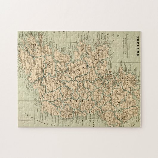 ヴィンテージの北旧式な地図のアイルランド共和国 ジグソーパズル (横)