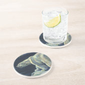 ヴィンテージの北極クマ、北極の海洋生物 コースター (側面)