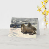 ヴィンテージの北極雪でのウォーリーズCE Swan カード (黄色い花)