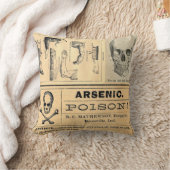 ヴィンテージの医学のスカルの毒解剖学の枕 クッション (ブランケット)