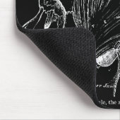 ヴィンテージの医学のスケッチの人間の一時的な筋肉 マウスパッド (コーナー)