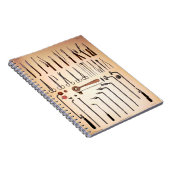 ヴィンテージの医療機器のノート ノートブック (右側)