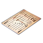 ヴィンテージの医療機器のノート ノートブック (左側)