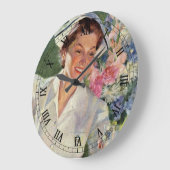 ヴィンテージの医療、制服の看護師さん ラージ壁時計 (傾斜)