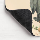 ヴィンテージの卒業式、帽子とドレスを着た女の子 マウスパッド (コーナー)