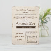 ヴィンテージの卒業招待状/発表 招待状 (スタンド正面)