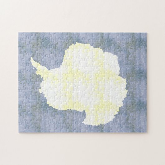 ヴィンテージの南極大陸のレトロの旗 ジグソーパズル (横)