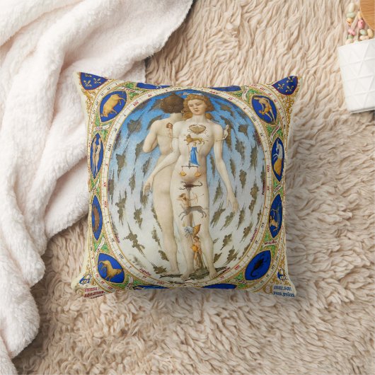 ヴィンテージの占星術の枕 クッション (ブランケット)