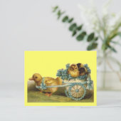 ヴィンテージの卵の復活祭の雛 シーズンポストカード (スタンド正面)