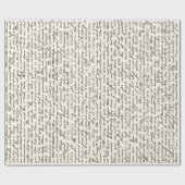 ヴィンテージの原稿の手書きの専門のギフト用包装紙 ラッピングペーパー (フラット)