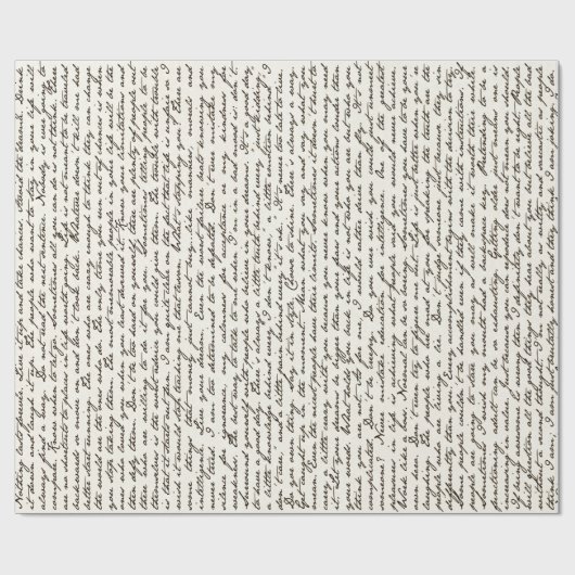 ヴィンテージの原稿の手書きの専門のギフト用包装紙 ラッピングペーパー (フラット)