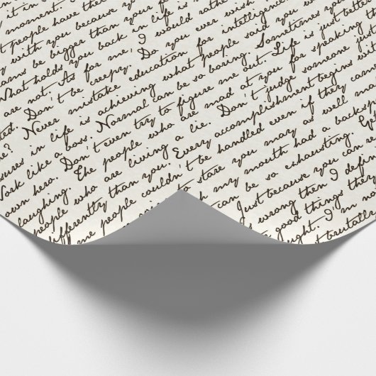 ヴィンテージの原稿の手書きの専門のギフト用包装紙 ラッピングペーパー (角)