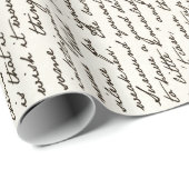 ヴィンテージの原稿の手書きの専門のギフト用包装紙 ラッピングペーパー (ロールコーナー)