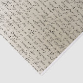 ヴィンテージの原稿の文字の芸術のティッシュペーパー 薄葉紙 (詳細)