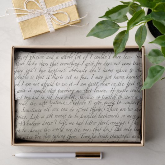 ヴィンテージの原稿の文字の芸術のティッシュペーパー 薄葉紙 (ギフト)