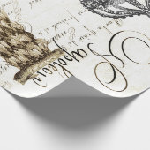 ヴィンテージの原稿の蜂の包装紙 ラッピングペーパー (角)